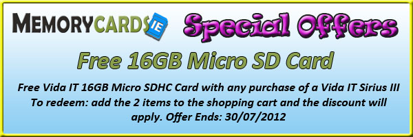 Sirius III 16GB Micro SD Memory Card Offer Sirius III 16GB Micro SD Memory Card Offer