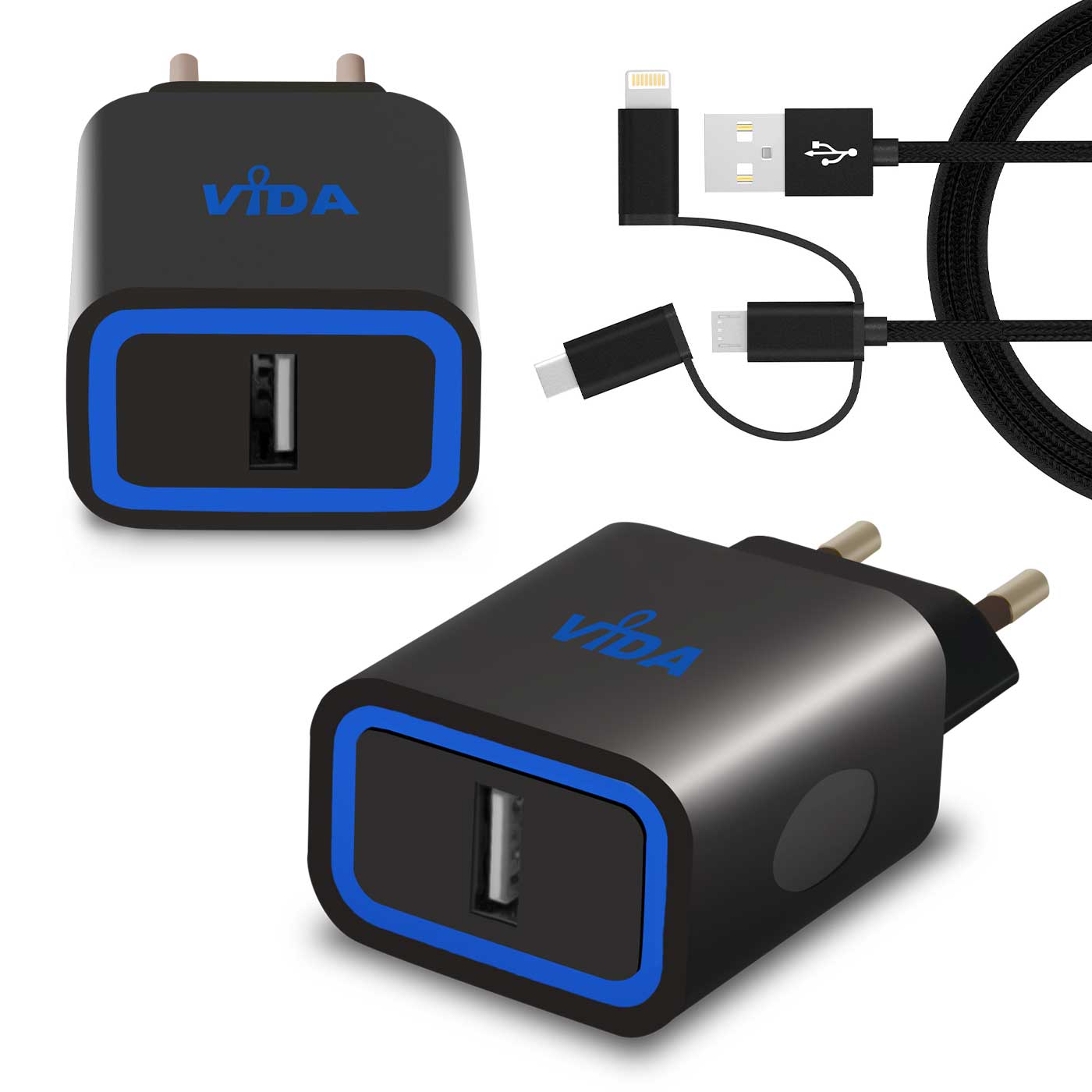 Rapido 12W Caricatore Parete Caricabatteria con USB-C iPhone Cavo Per Cellulare - Foto 8 di 12