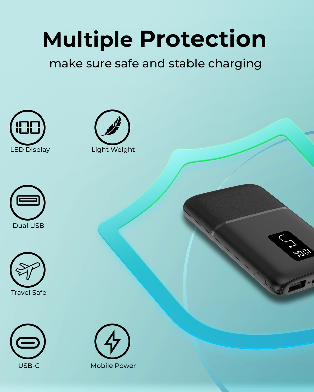 Vida IT vPow Power Bank for heated vest, mobile phone, tablet PC portable charger battery pack