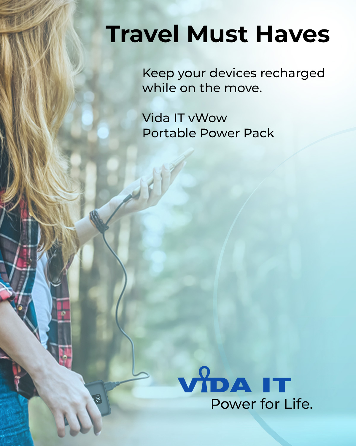 Vida IT vPow Power Bank for heated vest, mobile phone, tablet PC portable charger battery pack