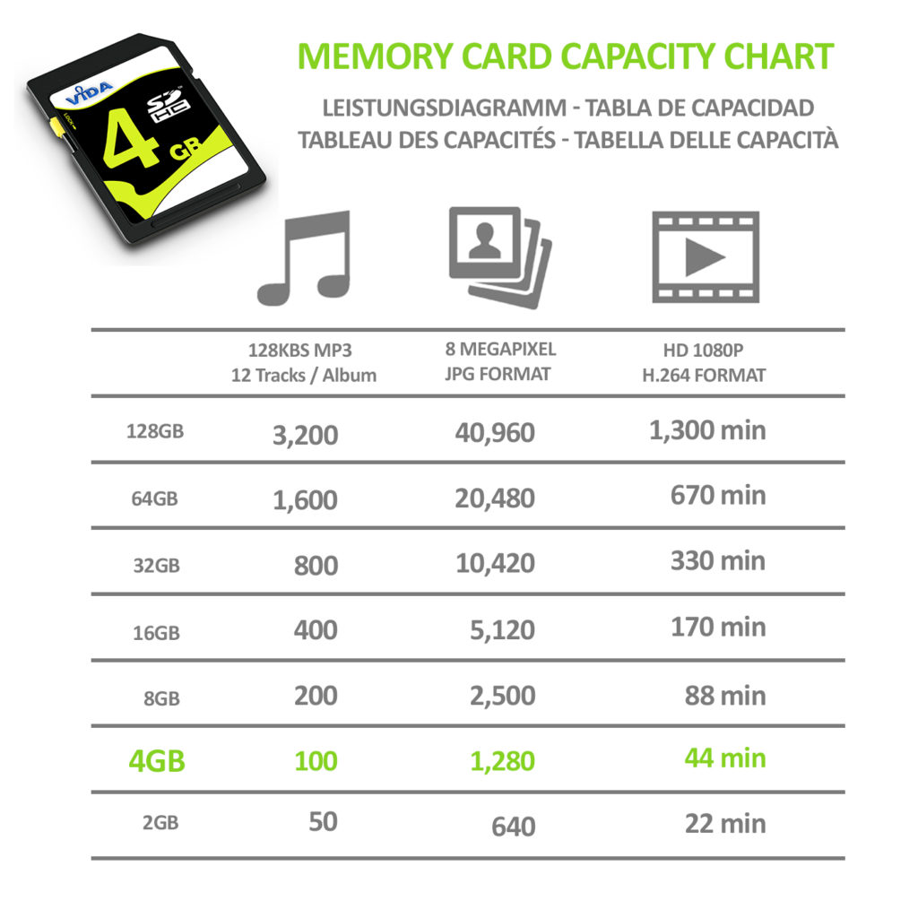 Vida 4GB SD/SDHC Secure Digital Class 10 Memory Card