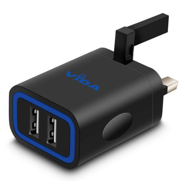 Vida IT VS1 Fast 2-Port USB Wall Charger 5V 2.4A Mains Adapter (UK Plug)