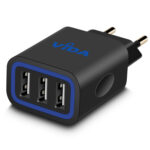 Vida IT VS1 Fast 3-Port USB Wall Charger 5V 3.1A Mains Adapter (EU Plug)