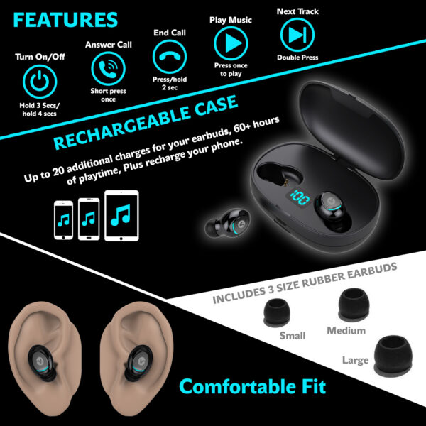 Vida IT vBuds Wireless Earbuds with Charging Case