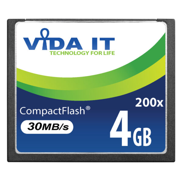 Vida IT 4GB CF Compact Flash Memory Card 200X Speed 30MB/s