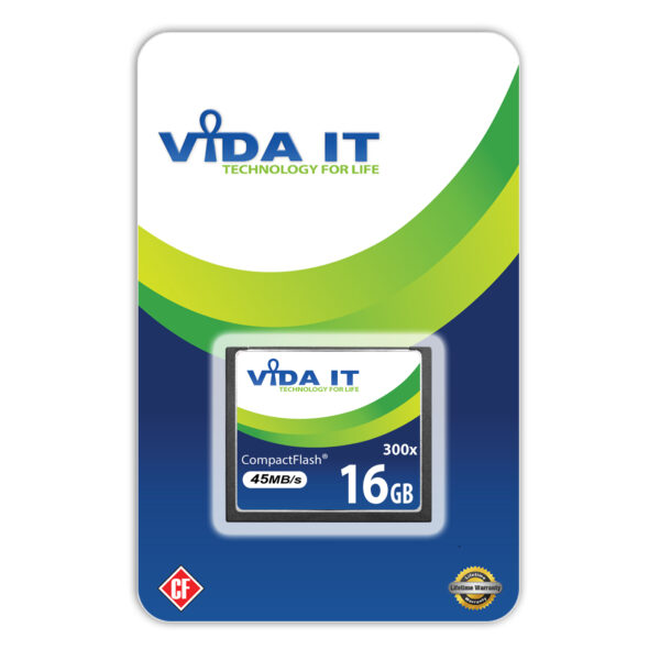 Vida IT 16GB CF Compact Flash Memory Card 300X Speed 45MB/s