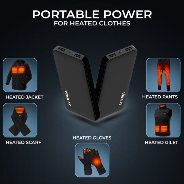 Power Bank for iPhone, Heated Vest, Android Phone