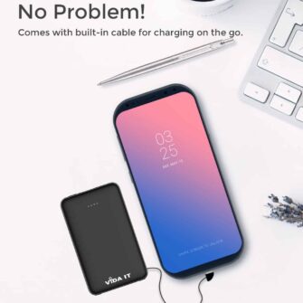 vBot 5000mAh power bank portable charger with built in cable battery pack for heated vest mobile phone etc