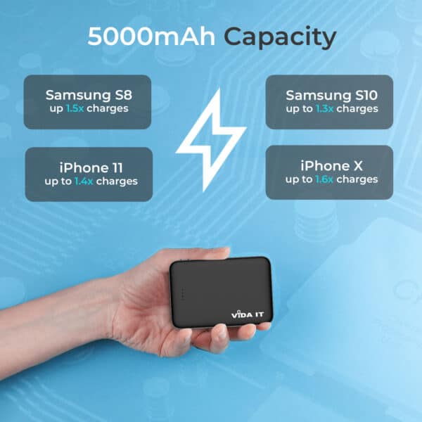 small mini power bank battery pack for heated vest jacket iphone samsung portable charger 5000mah
