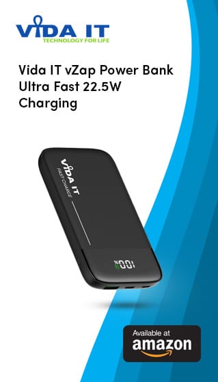 Vida IT vZap Ultra Fast Power Bank Portable Charger