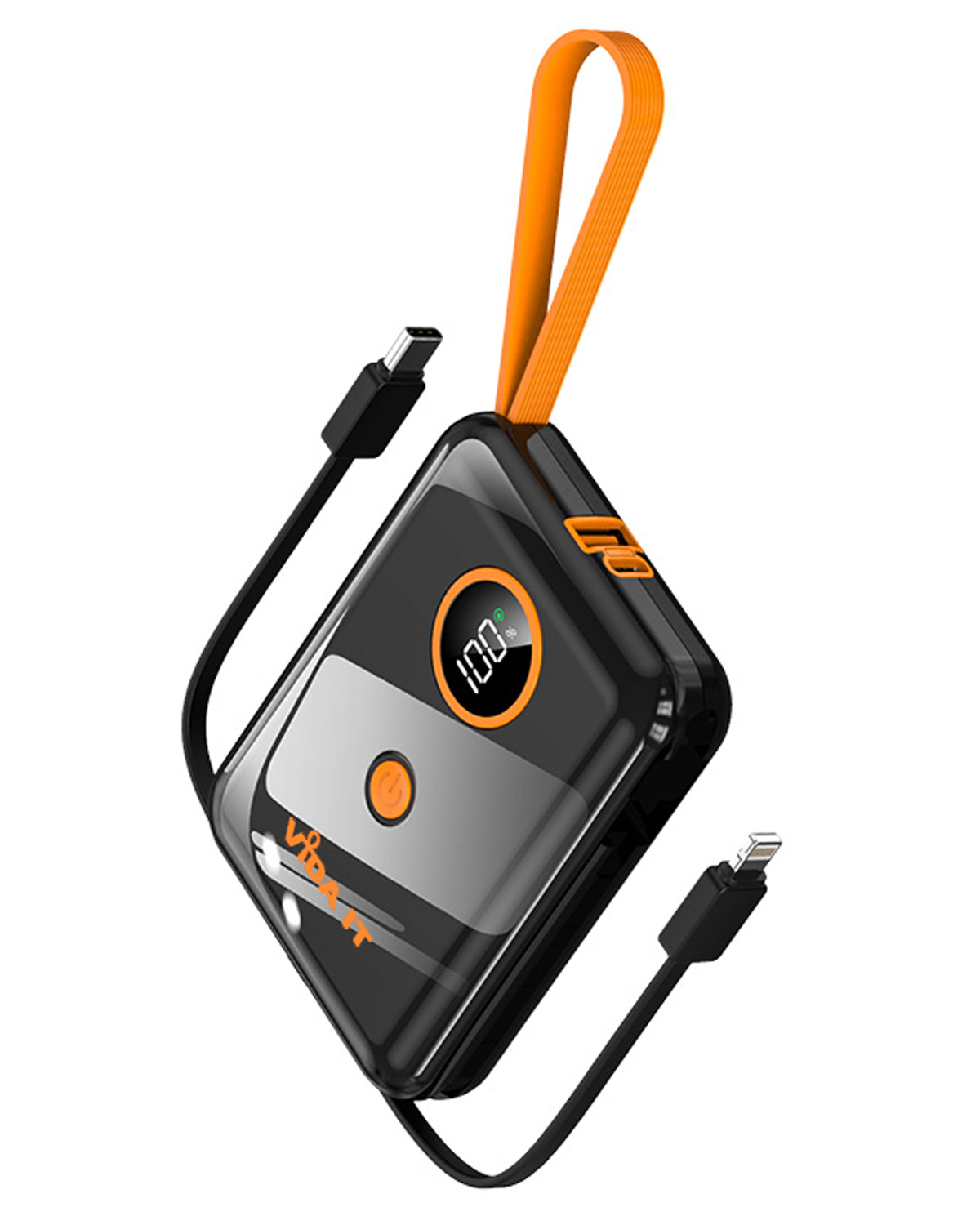 Vida IT vGo 10000mAh Power bank for heating clothing and mobile phones with built in cables for both iphone and android phones