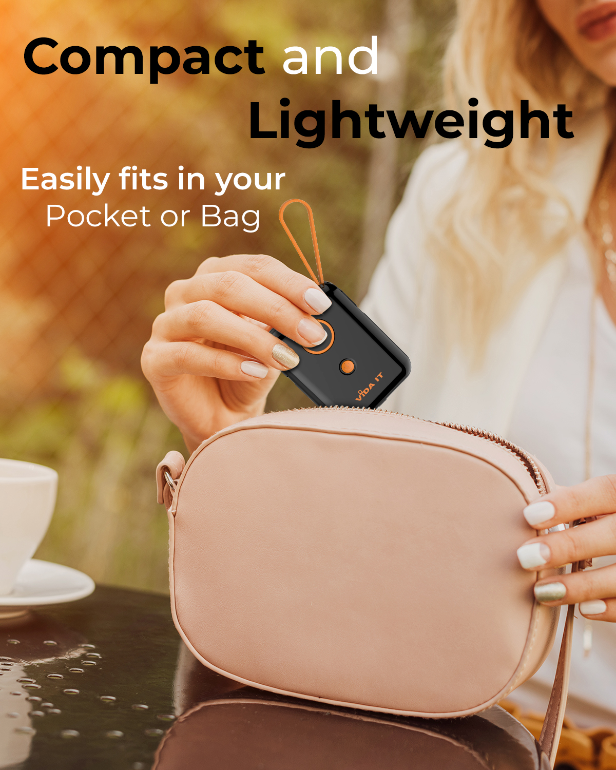 Vida IT vGo 10000mAh Power bank for heating clothing and mobile phones with built in cables for both iphone and android phones rechargeable battery pack fast charging